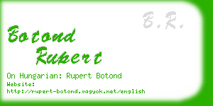 botond rupert business card